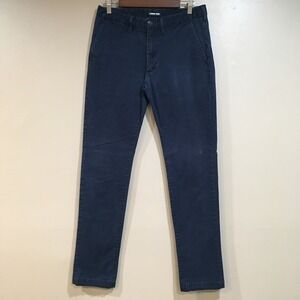 Lands End Slim Fit Chino Pant Mens 33x34 (Actual 32x32) Navy Classic Preppy Work
